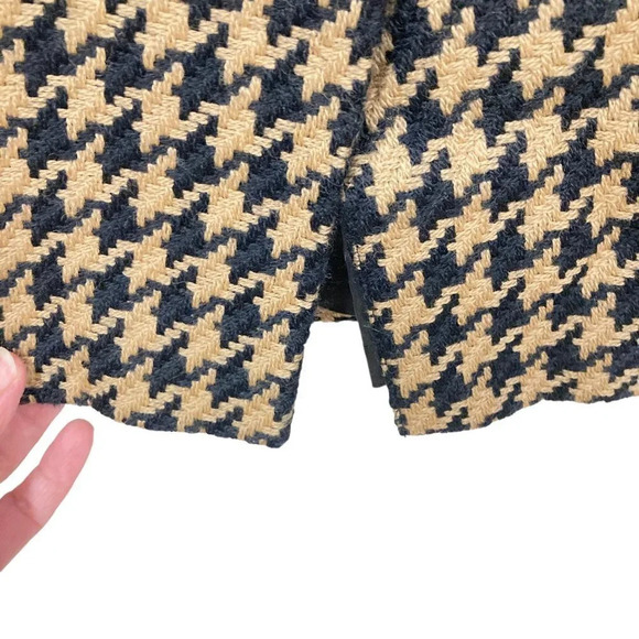 Kasper & Company‎ Houndstooth Lined Wool Pencil Skirt, Camel & Black, 12 Petite - Picture 4 of 9